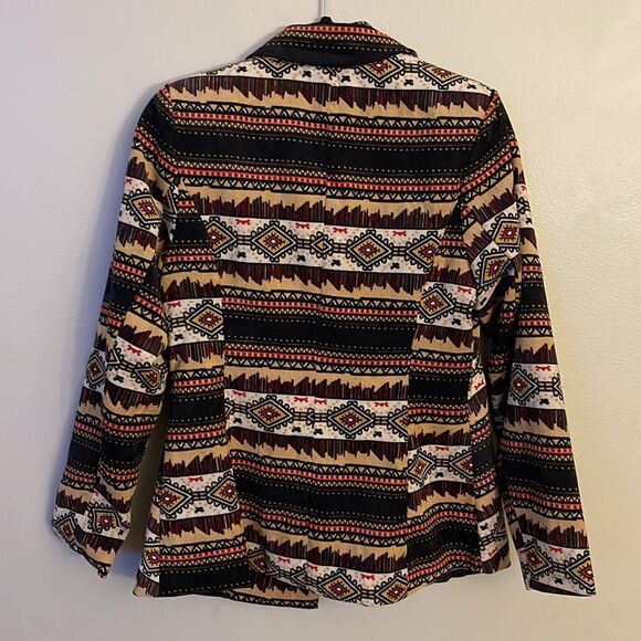 ZIZI Aztec print corduroy blazer medium Aspen Western - Picture 9 of 13